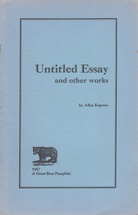 Untitled Essay and other works by Allen Kaprow