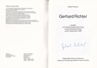 Gerhard Richter. [Träger des Goslarer Kaiserrings 1988]. Laudation zur Verleihung des Kaiserrings in der Kaiserpfalz Goslar am 24. September 1988 [signiertes Exemplar]