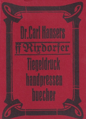 Dr. Carl Hansers ff Rixdorfer Tiegeldruckhandpressenbücher Nr. 1: DIE BEATLES. All you need is love!