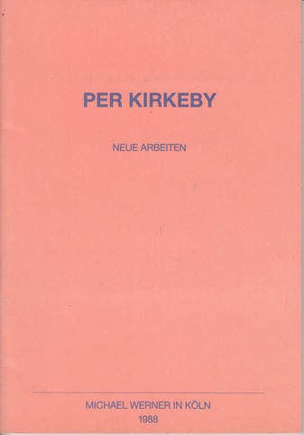 Per Kirkeby. Neue Arbeiten. 1986