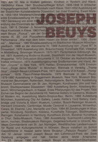 JOSEPH BEUYS. GRAPHIK 1971-1985 AUS DER SAMMLUNG VAN DER GRINTEN STIFTUNG MUSEUM SCHLOSS MOYLAND