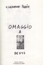 Clemente Padin. OMAGGIO A BEUYS 1974