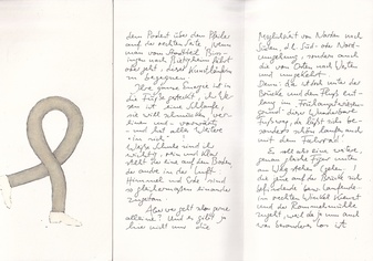 Fritz Sczhwegler. [Leporello zur Bronzefigur 'Kunstläuferin, 1999]