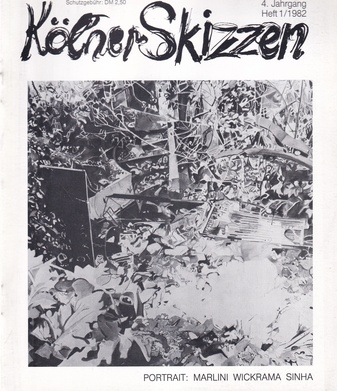 Kölner Skizzen. 4. Jahrgang, Heft 1/ 1982. PORTRAIT: MARLINI WICKRAMA SINHA