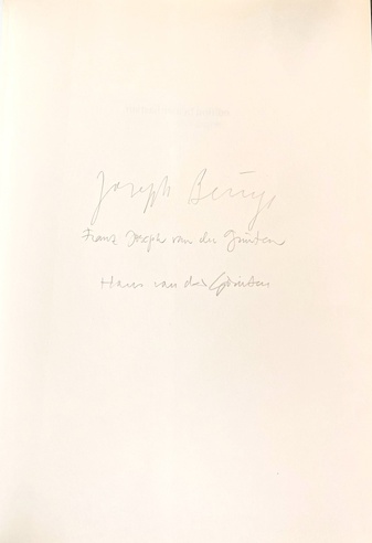 Joseph Beuys. Bleistiftzeichnungen aus den jahren 1946-1964 [von Hans und Franz van der Grinten sowie von Joseph Beuys hs. signiertes Exemplar/ three times signed copy]