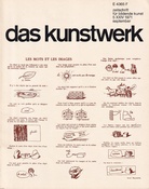 das kunstwerk. zeitschrift für bildende kunst 5/ XXXIV 1971/ september [Jhg. 24, Nr. 5]. [Les mots et les images] kunst und comics