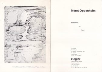 Meret Oppenheim. Verborgenes im Nebel [invitation card/ Einladungskarte]