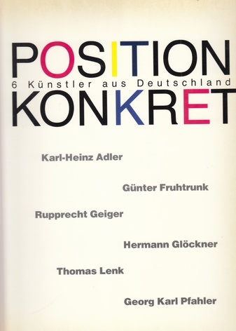 Position Konkret. 6 Künstler aus Deutschland