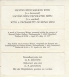 LAWRENCE WEINER. HAVING BEEN MARKED WITH (I.E. DECORATED)/ GEZECHNET SEIN MIT (Z.B. DEKORIERT)