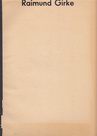 Raimund Girke. Galerie Loehr 1965