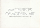 Masterpieces of Modern Art. Galerie Denise René Hans Mayer. 10 Oct. - 10 Nov. 1970