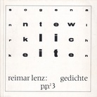 reimar lenz. Sogenannte Wirklichkeiten. Gedichte. Mit Rasterbildern von Jürgen Jebram