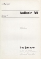 art & project bulletin 89. bas jan ader:  In Search of the Miraculous (Songs for the North Atlantic; July 1975 - ) 