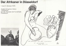 Anatol. Der Afrikaner in Düsseldorf. Anatol mit seiner Aktion 'Arbeitsszeit' auf der terrasse der Kunsthalle Düsseldorf, 1. bis 31. Oktober 1967 [Ankündigungsblatt]