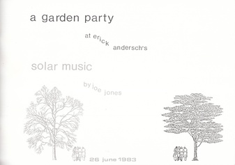 solar music by joe jones. a garden party at erick andersch's