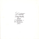 Sol Lewitt. Kunsthalle Bern, 1. Oktober - 19. November 1972