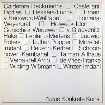 Neue Konkrete Kunst. Konkrete Kunst - Realer Raum