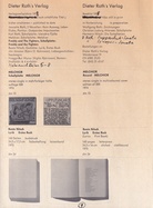 Dieter Roth's Verlag. Verlagsverzeichnis 1978/ Booklist 1978