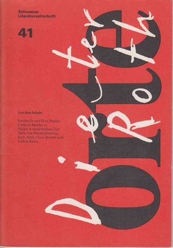 orte - Schweizer Literaturzeitschrift, 9. Jahrgang, Nr. 41