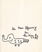 Eun Nim Ro. April - Mai 1984, Galerie Kammer Hamburg [Widmungsexemplar mit Zeichnung]