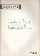 nothpforten-str. heft: 2.3.4 74. zeitschrift für zeitgenössische kunst. Signiert von herman de vries und ewerdt hilgemann