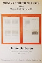 Hanne Darboven. Schreibzeit: - Weltansichten, 1982. 26.4. - 31.7.1991 MONIKA SPRÜTH GALERIE Köln [Ausstellungsplakat/ exhibiton poster]