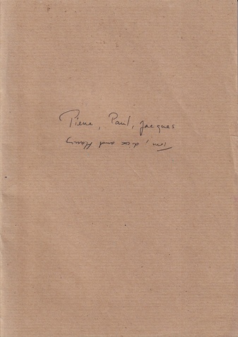 Pierre, Paul, Jacques/ Tom, Dick and Harry by Jimmy Robert