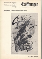 ERÖFFNUNGEN. Eine literarische Zeitschrift. Nr. 3/ Mai - Juni 1961