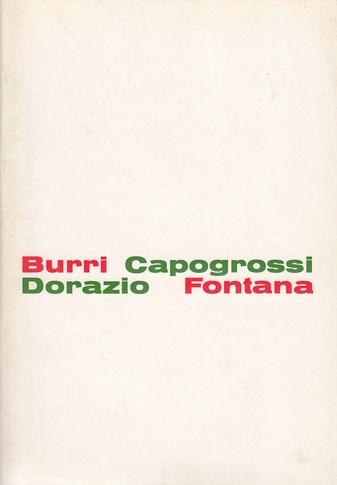 Kestner-Gesellschaft Hannover, Katalog 6 Ausstellungsjahr 1963/ 64. Vier italienische Maler.