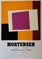 Richard Mortensen. Gemälde - Grafik. Kunsthalle Kiel, 18. Juni - 25. Juli 1971 [Siebdruckplakat/ silkscreen poster]