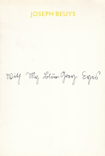 JOSEPH BEUYS. With my blue-grey eyes