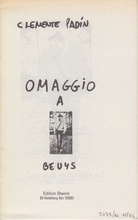 Omaggio a Beuys