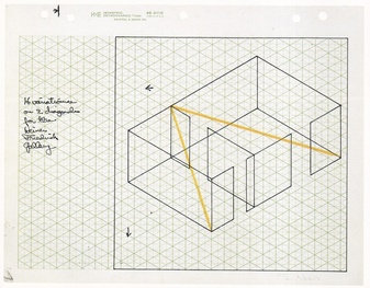 FRED SANDBACK. Münchner Projekte. Zeichnungen 1968 - 1975. Galerie Fred Jahn München, 1994 [invitation card/ Einladungskarte]