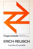 Erich Reusch. Gegenverkehr - Zentrum für aktuelle Kunst Aachen, 4. Juni – 27. Juni 1970. [Ausstellungsplakat/ poster]