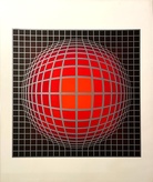 Victor Vasarely. [o.T.]. Edition Galerie Heinz Holtmann, Hannover, 1980.  [Orig. Siebdruck/ silkscreen print] 