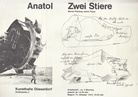 Anatol. Zwei Stiere. Bernd Flemming reicht Feuer. Kunsthalle Düsseldorf, 15. Oktober 1974 [Ankündigungsblatt]