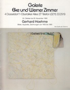 Gerhard Hoehme. Bilder, Aquarelle, Zeichnungen von 1953 bis 1980
