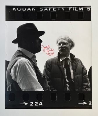 Joseph Beuys mit Andy Warhol in New York.