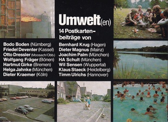 Umwelt (en). 14 Postkartenbeiträge von Bodo Boden, Friedel Deventer, Otto Dressler, ..