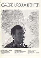 WALTER LEBLANC. Einladungskarte der GALERIE URSULA LICHTER zur Ausstellungseröffnung am 28. Okt. 1969