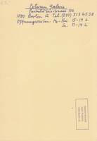 Einladung zur Vernissage der Ausstellung Dieter Roth Verlag, am 10. März 1985