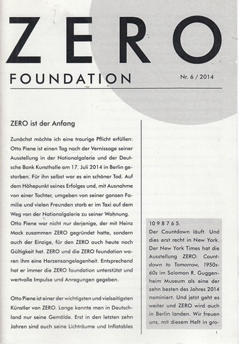 ZERO Foundation Nr. 6/ 2014
