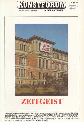 Kunstforum International Bd. 56, 10/82, Dezember. ZEITGEIST