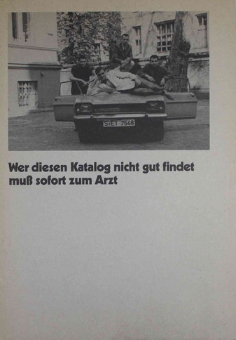 Wer diesen Katalog nicht gut findet muß sofort zum Arzt