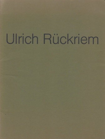Ulrich Rückriem. Skulpturen [17. Mai bis 19. August 1984 im Städel-Garten, Städt. Galerie im Städel]