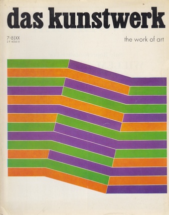 das kunstwerk. the work of art. April - Mai 1967