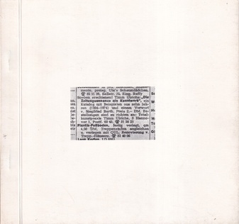 Timm Ulrichs. Die Zeitungsannonce als Kunstwerk