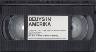 BEUYS IN AMERIKA. video