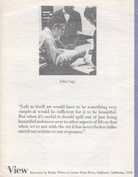 View. John Cage. Interview by Robin White