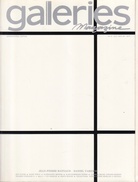 galeries Magazine International Edition No 15, OCT/ NOV 1986. JEAN-PIERRE RAYNAUD - DANIEL VARENNE, ...